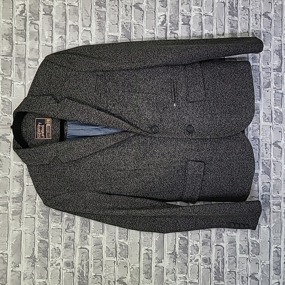 SuperDry Limited Men's Wool Blazer Sports Coat Grey/Gray Button Cuff Size Large - Picture 1 of 14